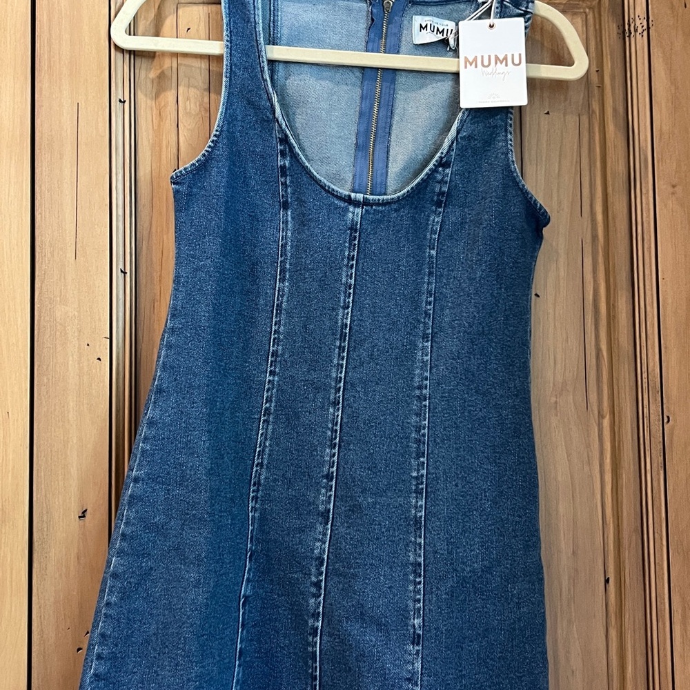 Show Me Your MuMu Blue Denim Mini Dress - Picture 3 of 7